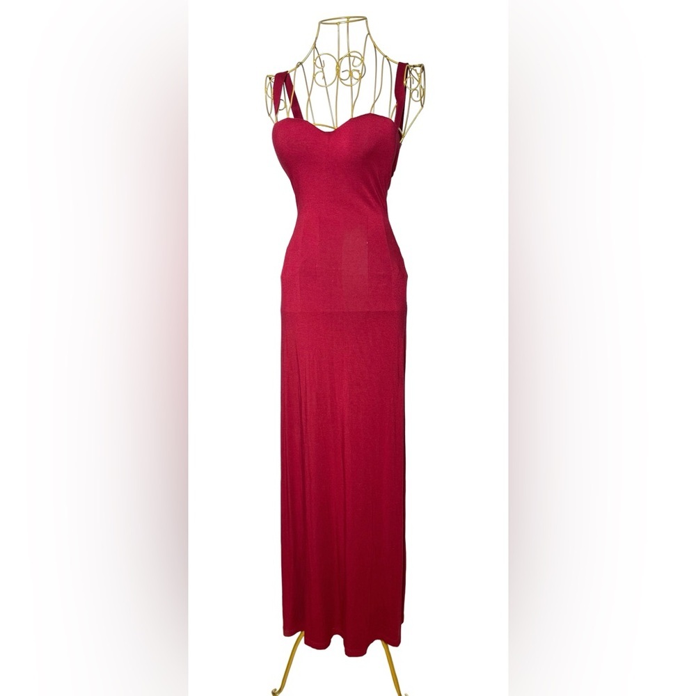 Cosabella Hot Pink Maxi Dress with Cutout Back - Picture 3 of 13